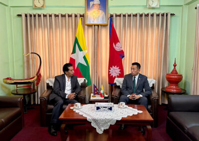 Ambassador U Thant Sin receives Executive Chairman Mr. Suraj Bickram Shahi of Lumbini Earthcraft Pvt. Ltd.
