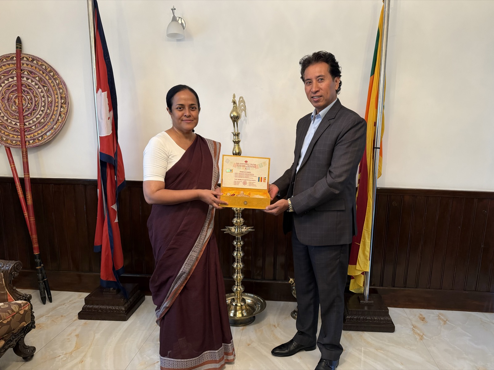 Executive Chairman Mr. Suraj Bickram Shahi of Lumbini Earthcraft Pvt. Ltd. calls on Ambassador Ruwanthi Delpitiya